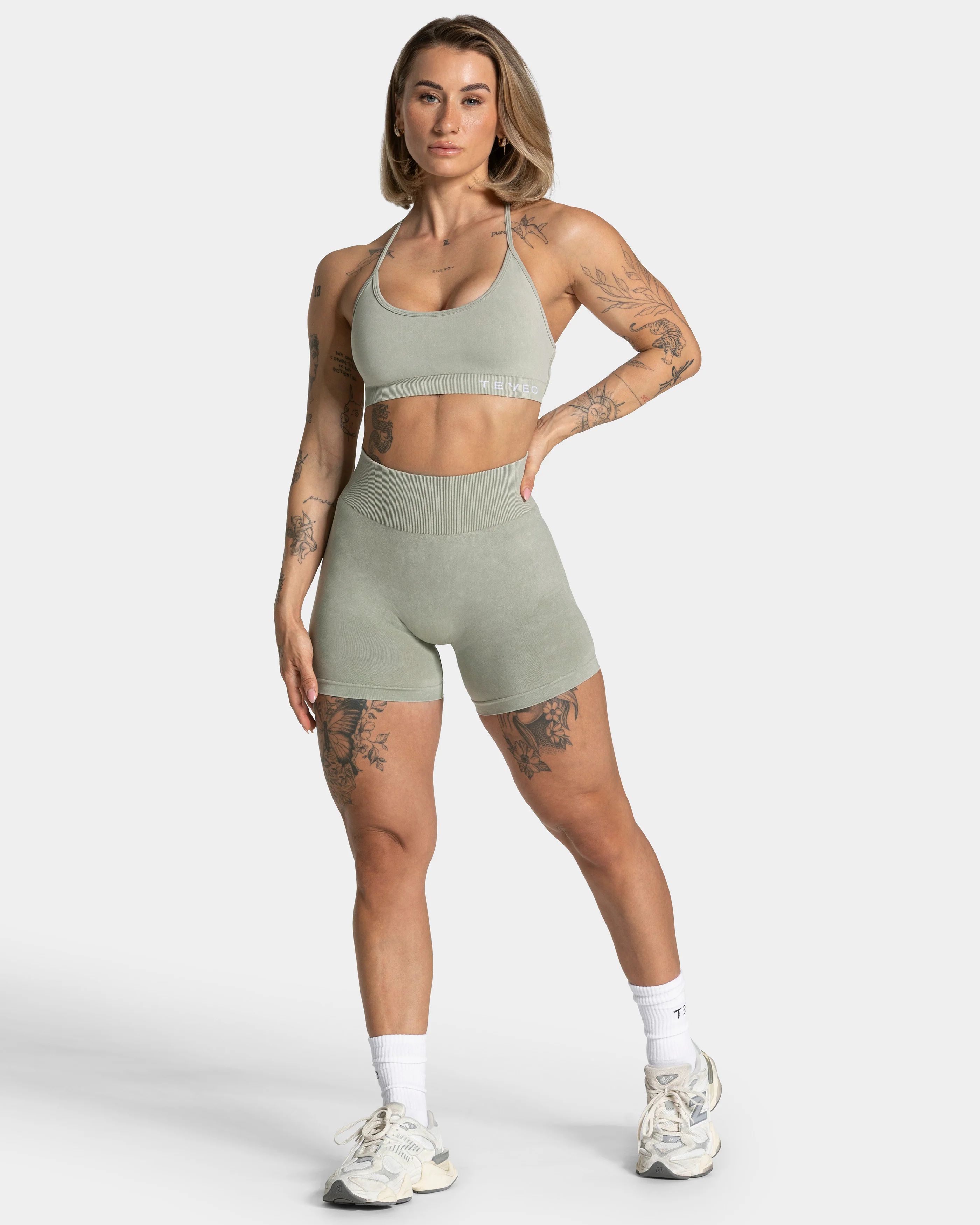 Acid Covert Scrunch Shorts  "Salbei" - Image 3