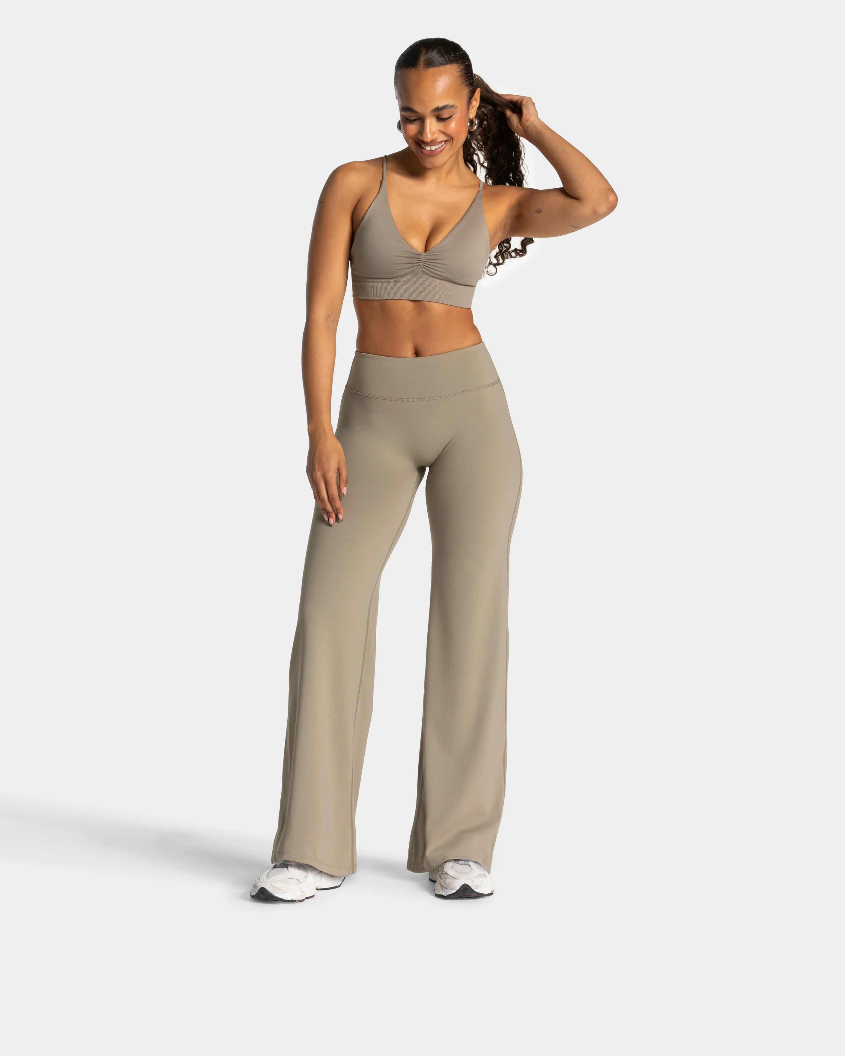 Charming Pro Scrunch Straight Leg Pants "Khaki" - Image 3