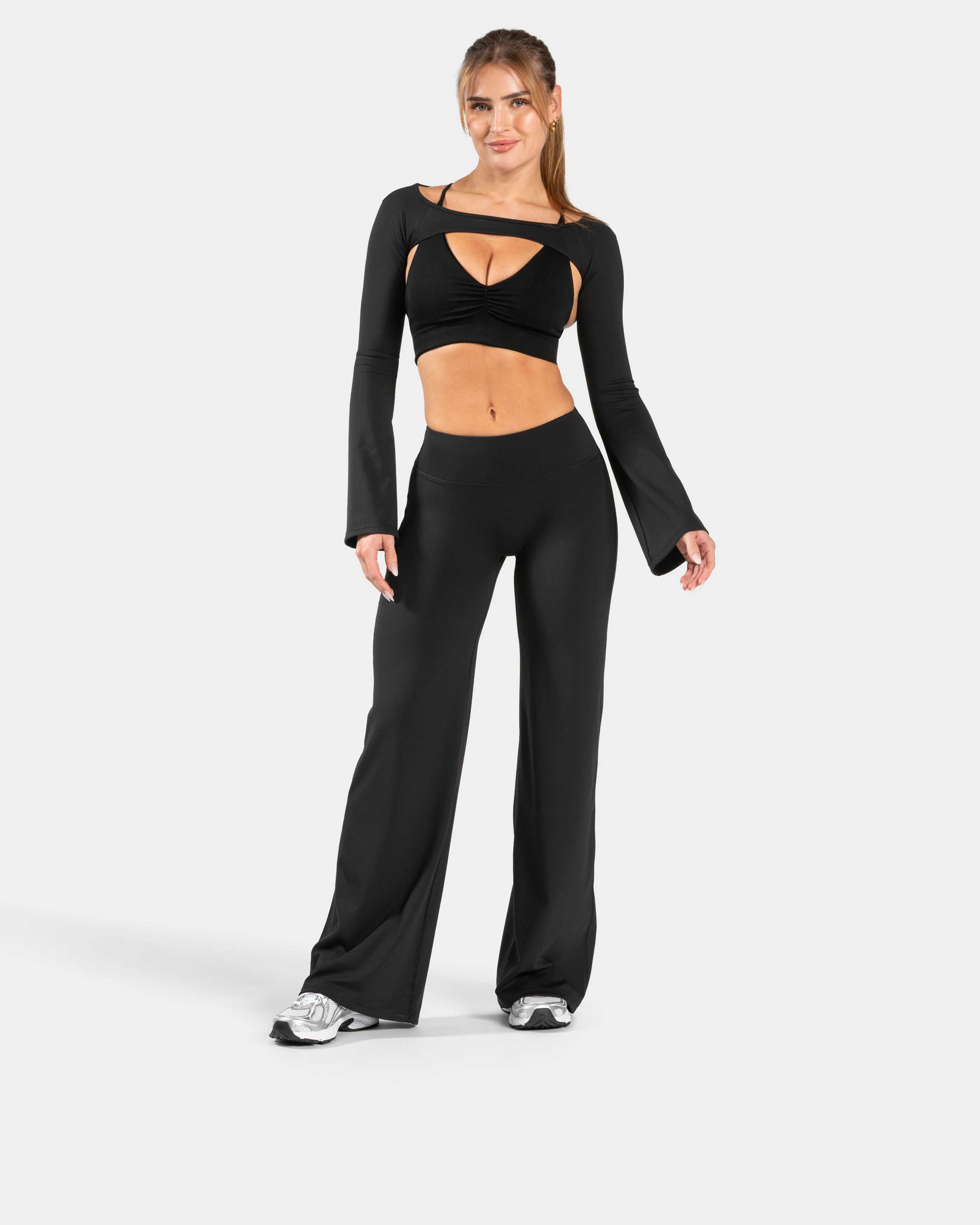 Charming Pro Scrunch Straight Leg Pants "Schwarz" - Image 3