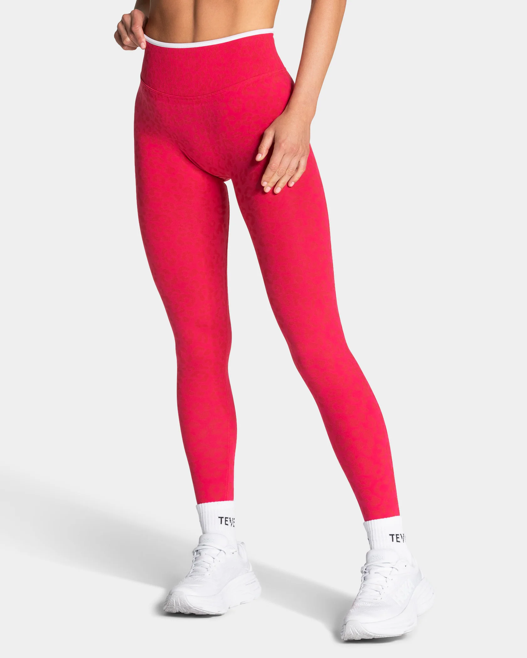 Contrastline Sculpt Scrunch Leggings "Leo Berry" - Image 2