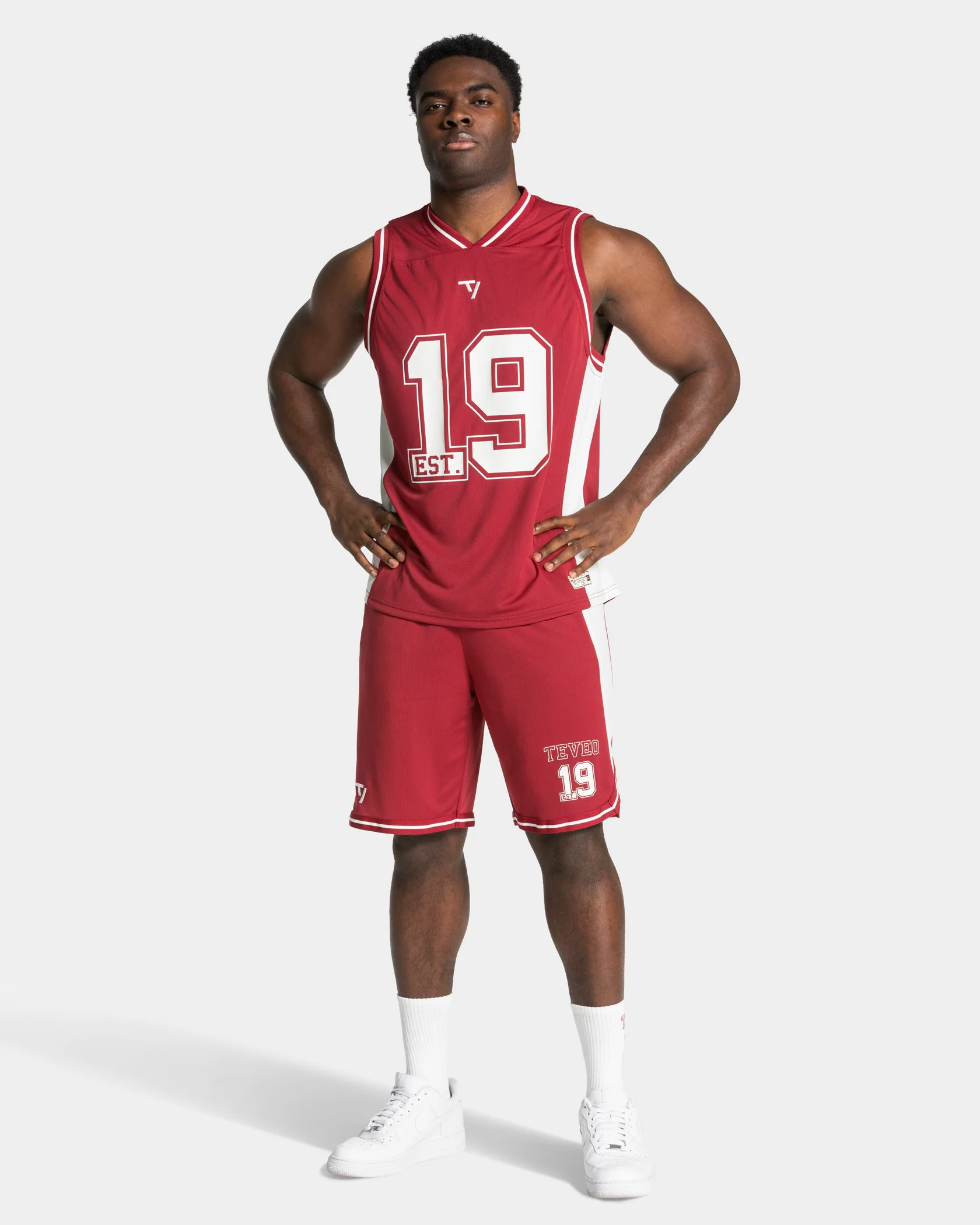 Football Shorts 9 Inch "Cranberry" - Image 3