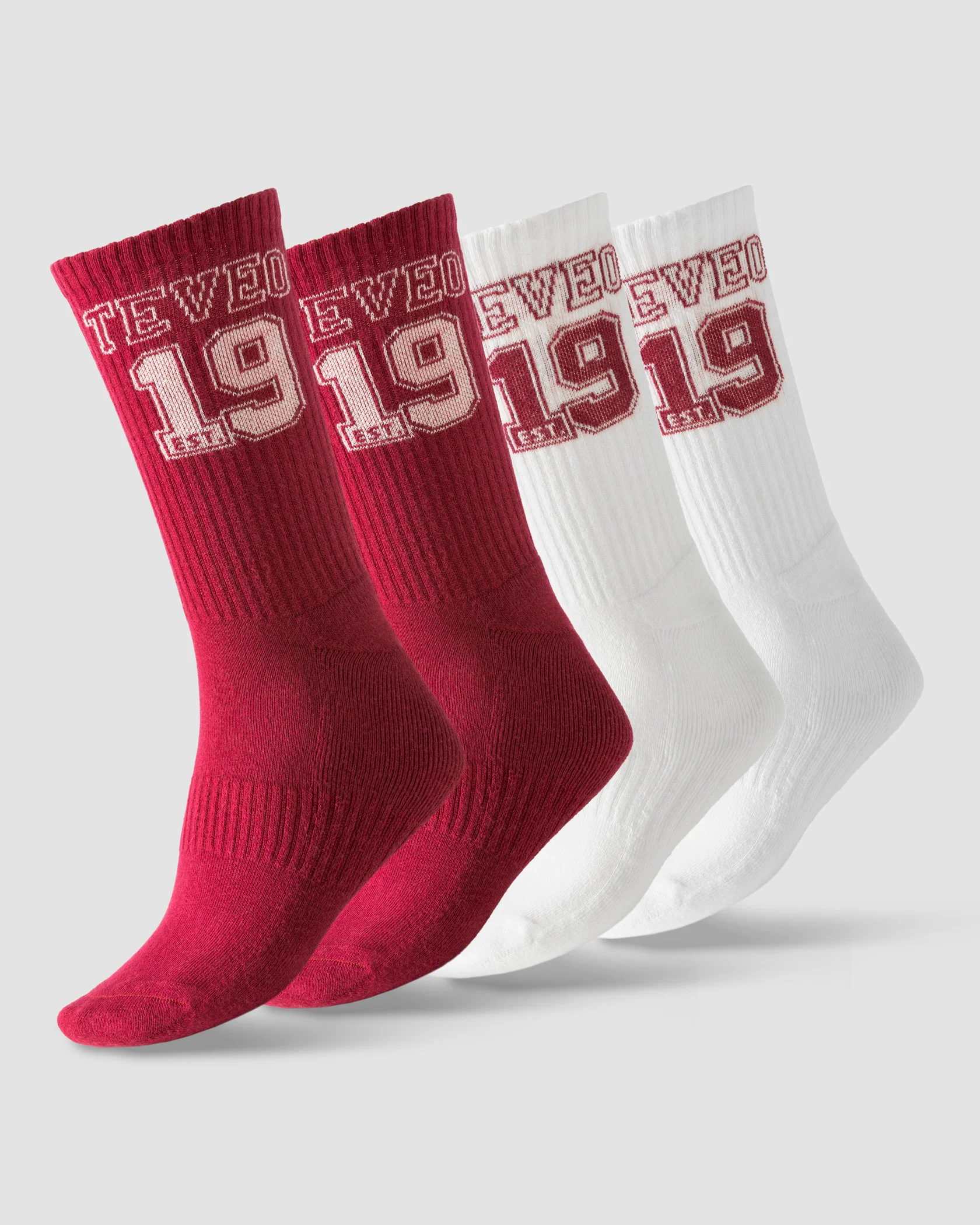 Football Socken "Cranberry/Off White"