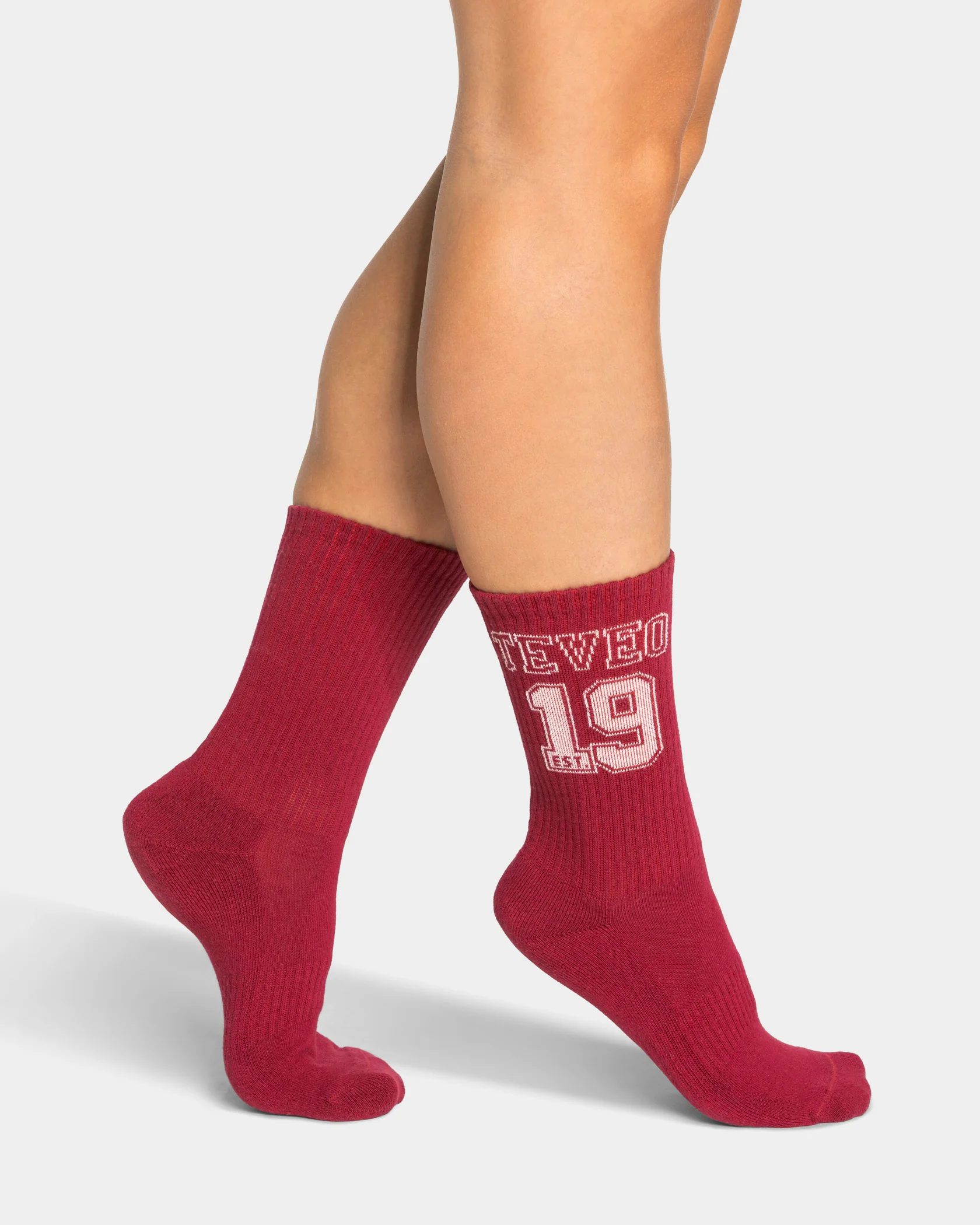 Football Socken "Cranberry/Off White" - Image 4