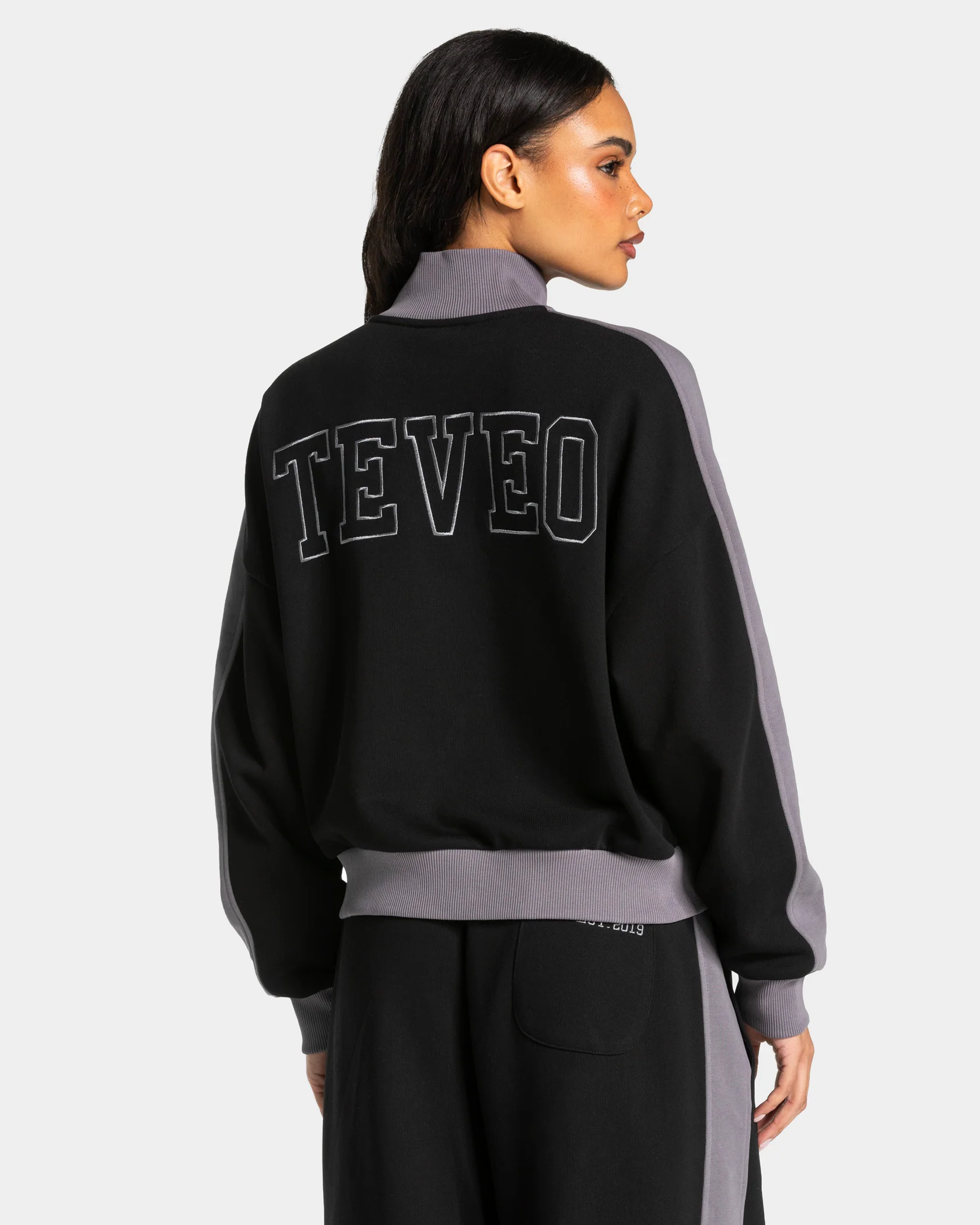Football Zip Jacke Women "Schwarz" - Image 2