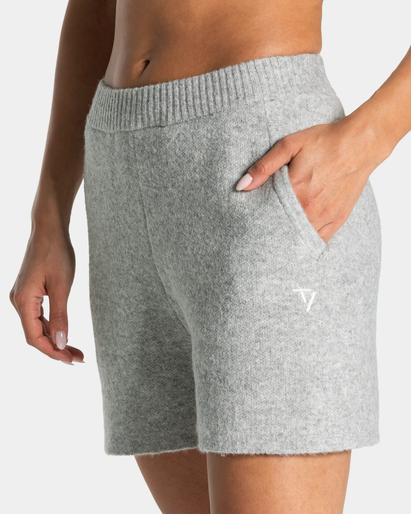 Knit Shorts "Grau Meliert" - Image 4