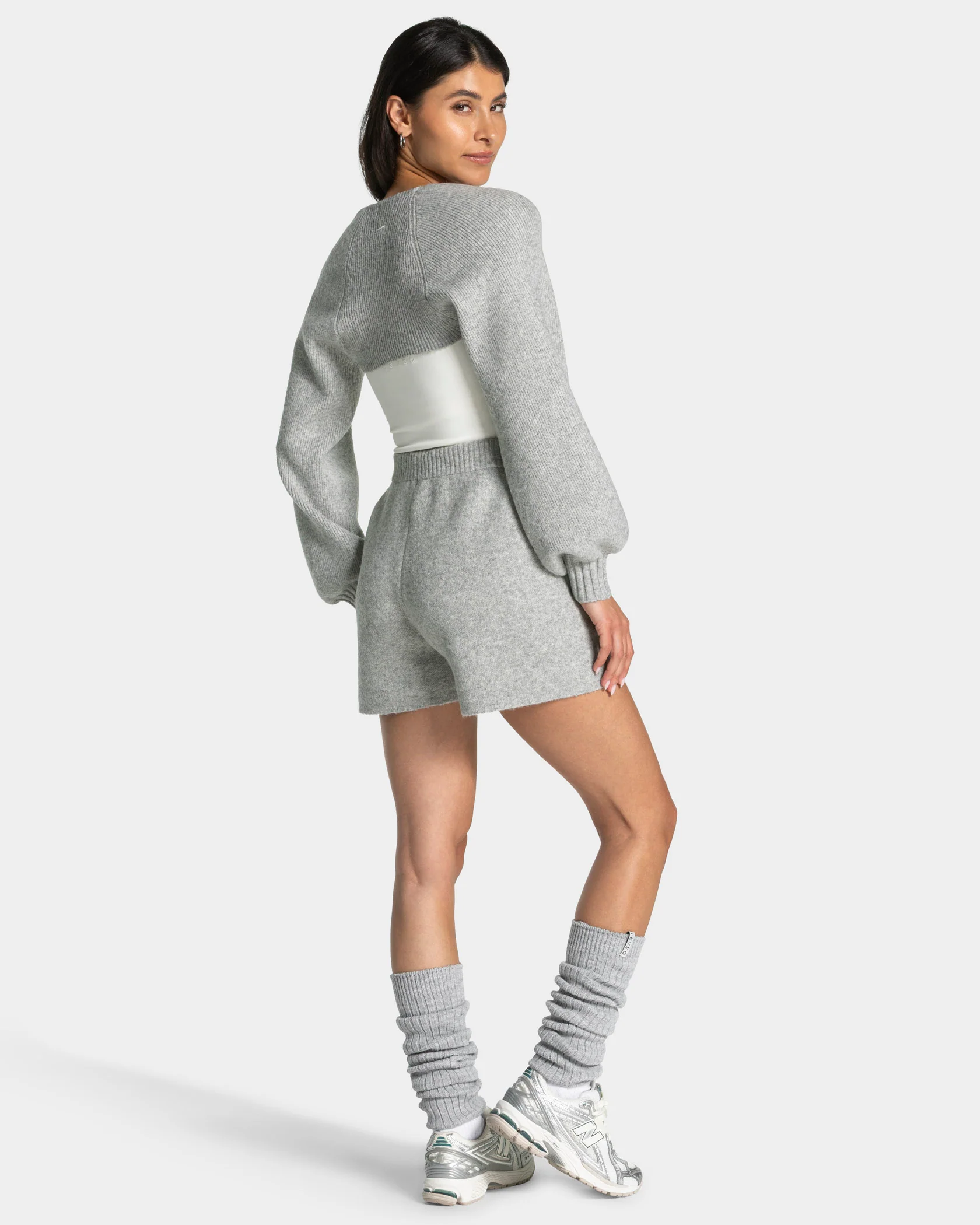 Knit Shorts "Grau Meliert" - Image 5