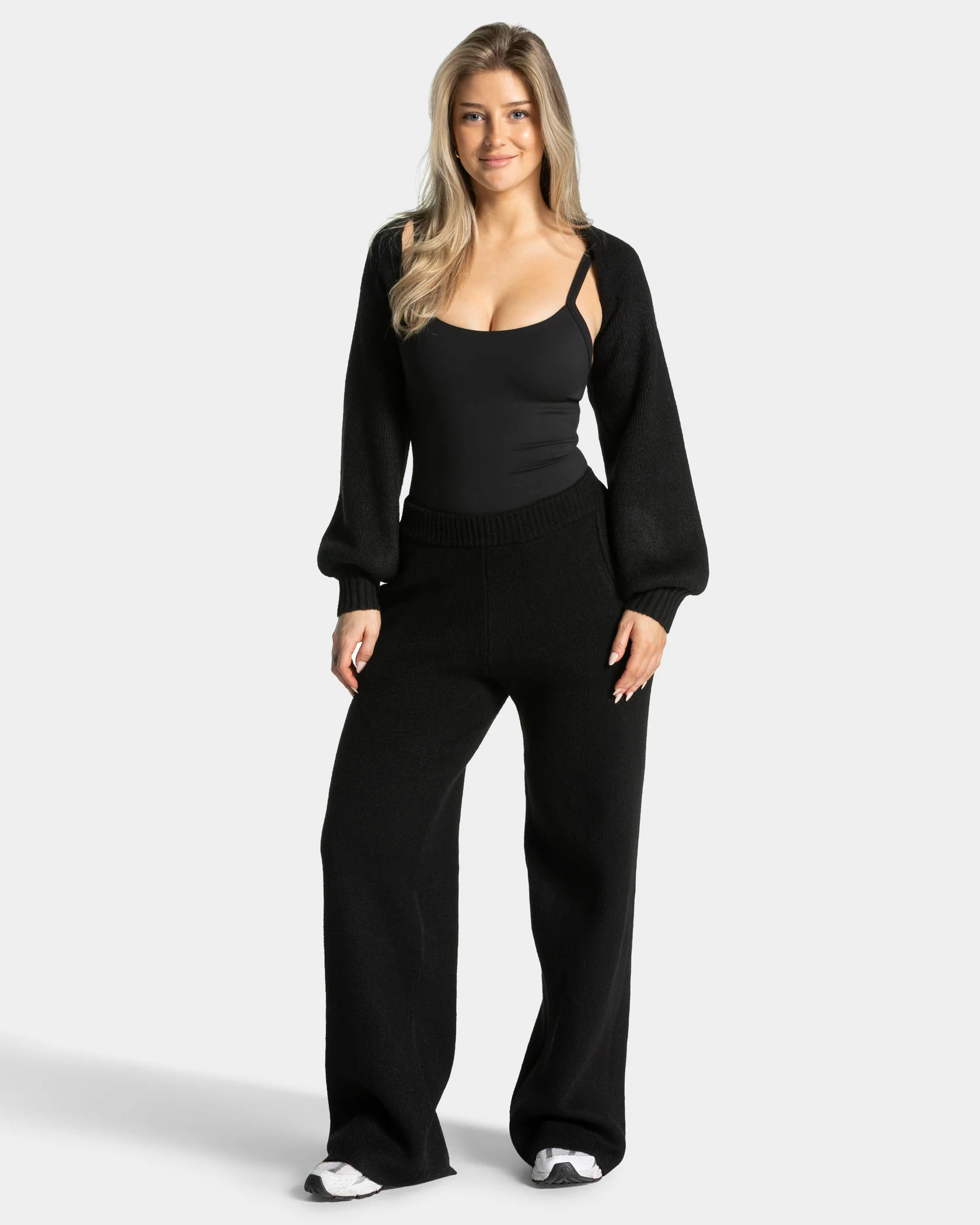 Knit Straight Leg Pants "Schwarz" - Image 3
