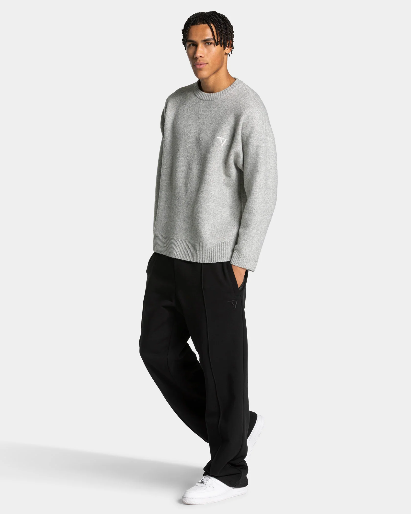 Knit Sweater "Grau Meliert" - Image 3
