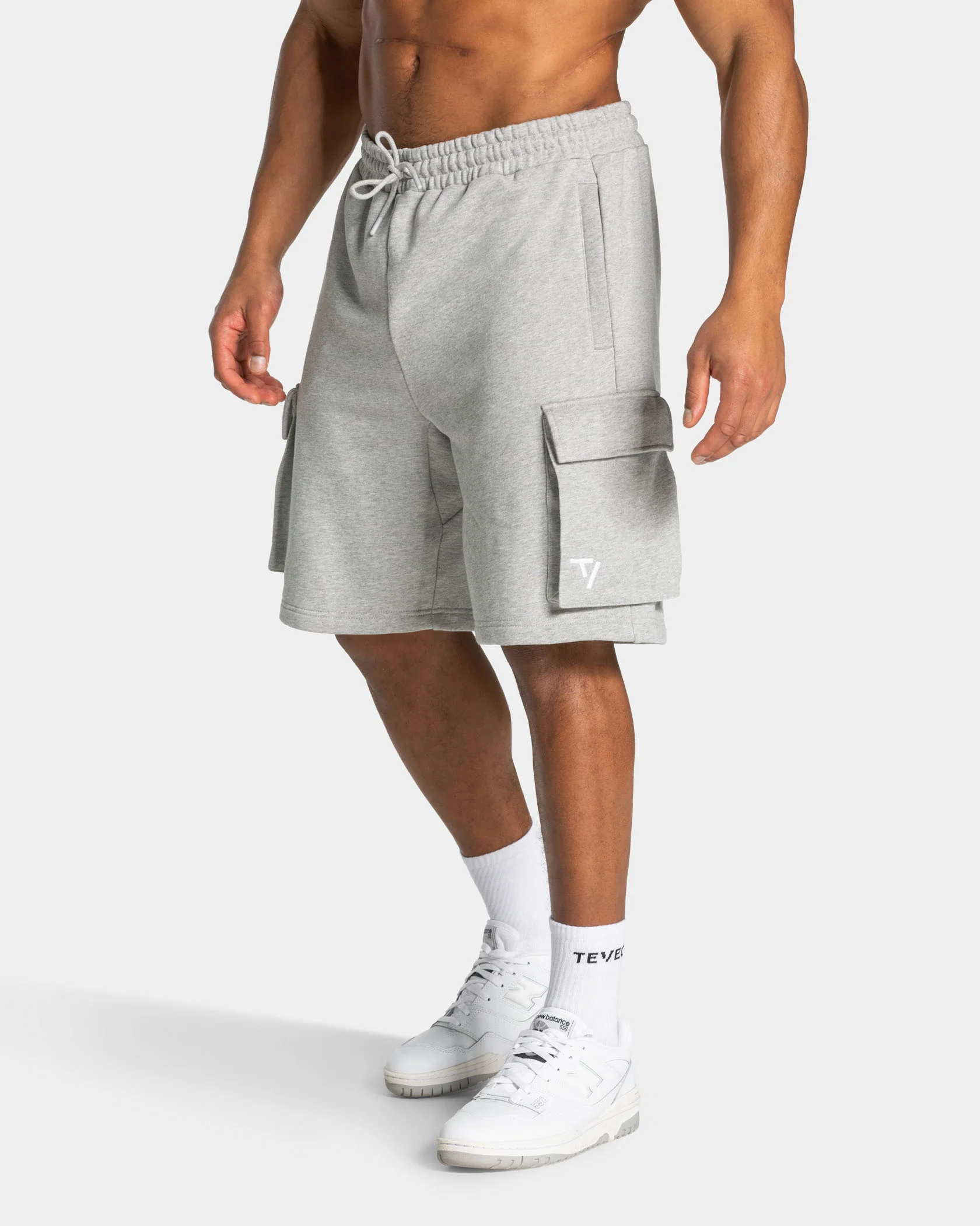 Lift Cargo Shorts "Hellgrau Meliert"