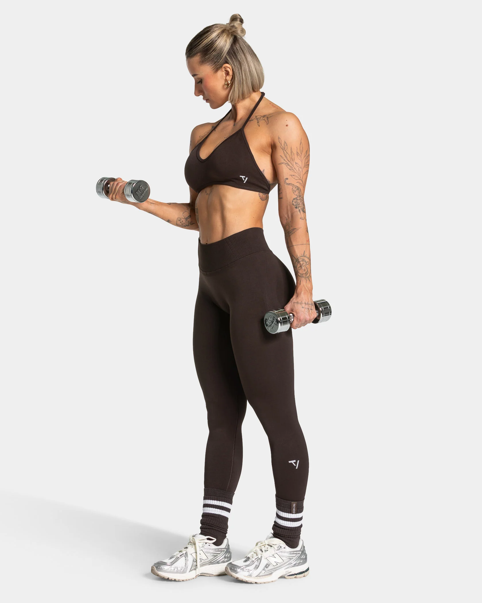 Lift Sculpt Scrunch Leggings "Dark Chocolate" - Image 3