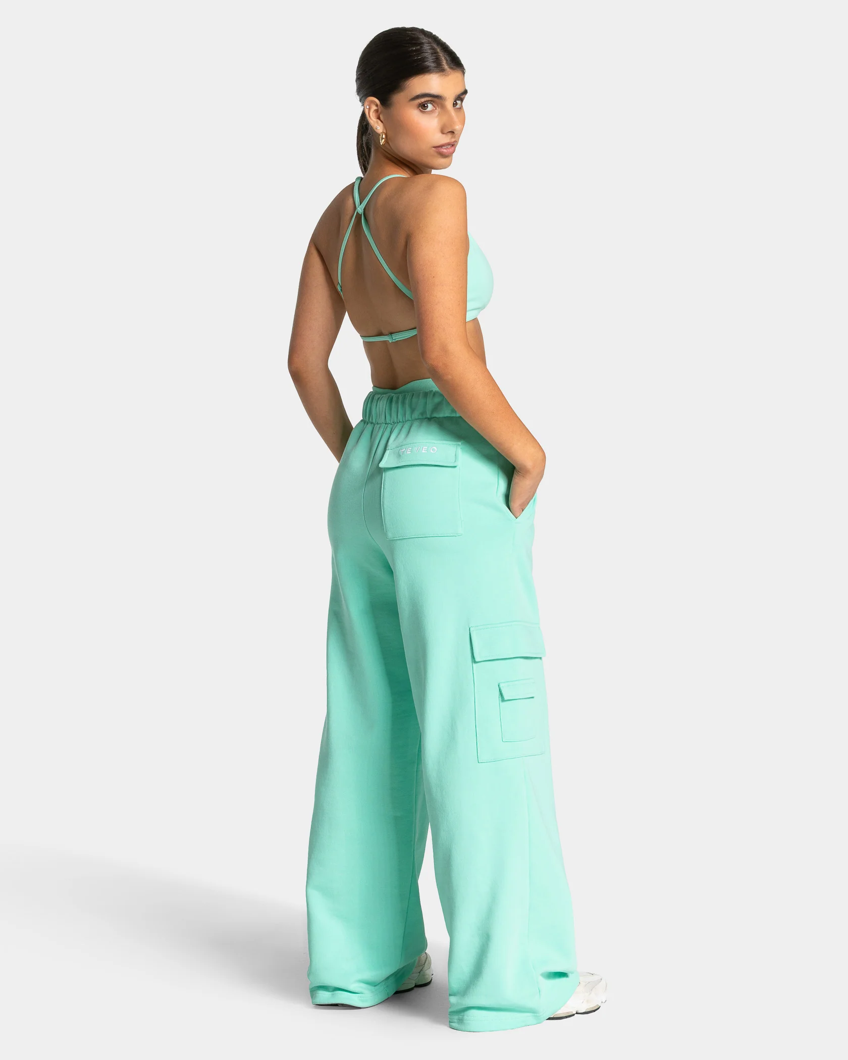 Lift Wide Leg Cargo Jogger Women "Mint" - Image 5