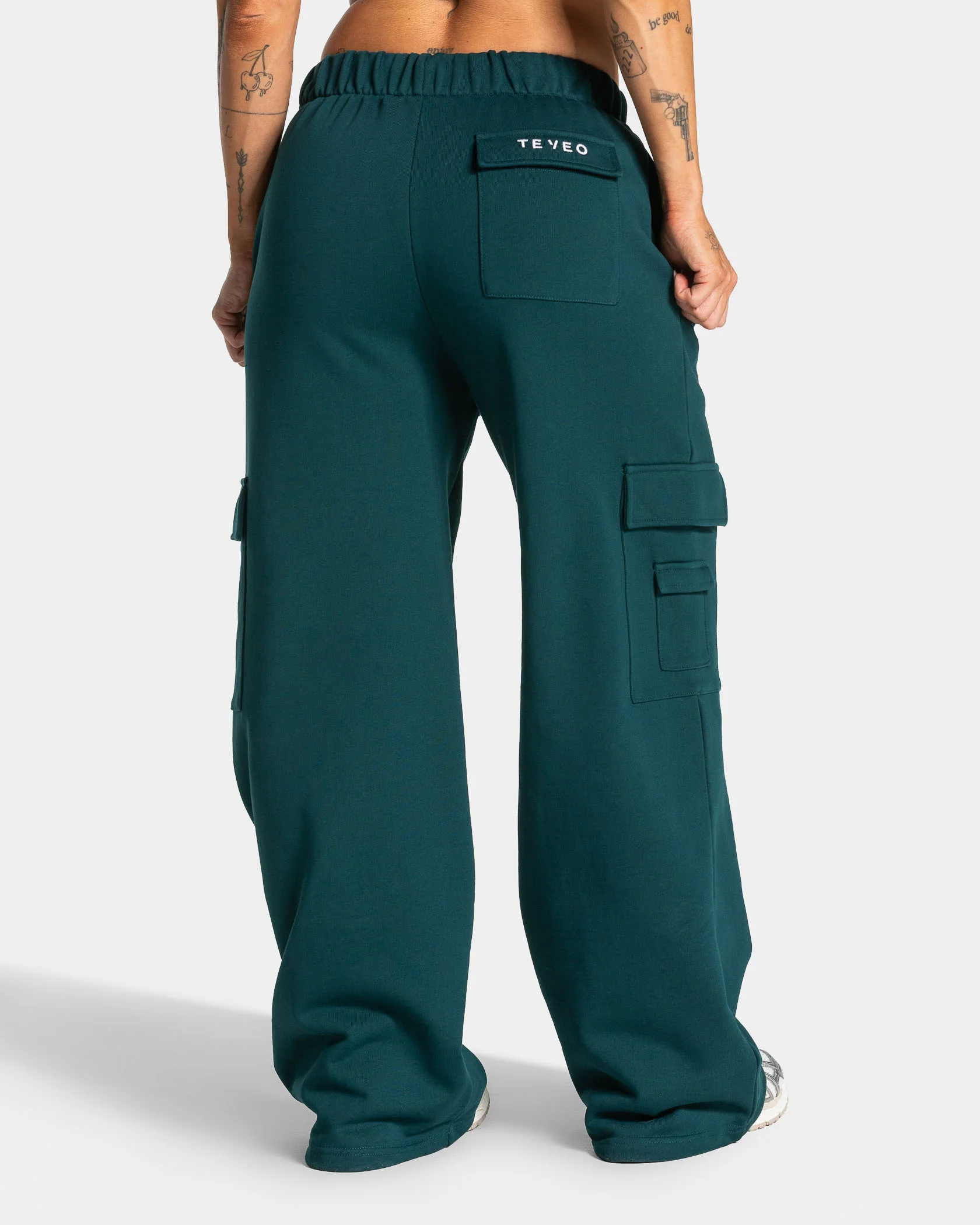 Lift Wide Leg Cargo Jogger Women "Teal" - Image 2