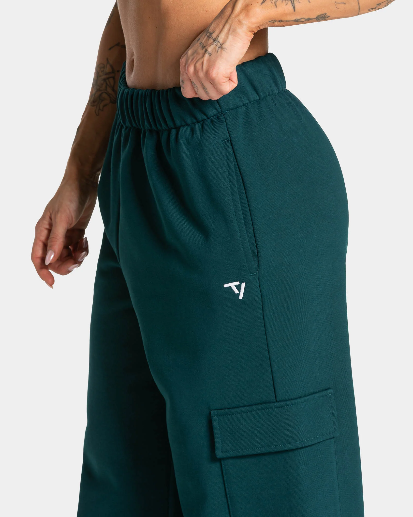 Lift Wide Leg Cargo Jogger Women "Teal" - Image 4
