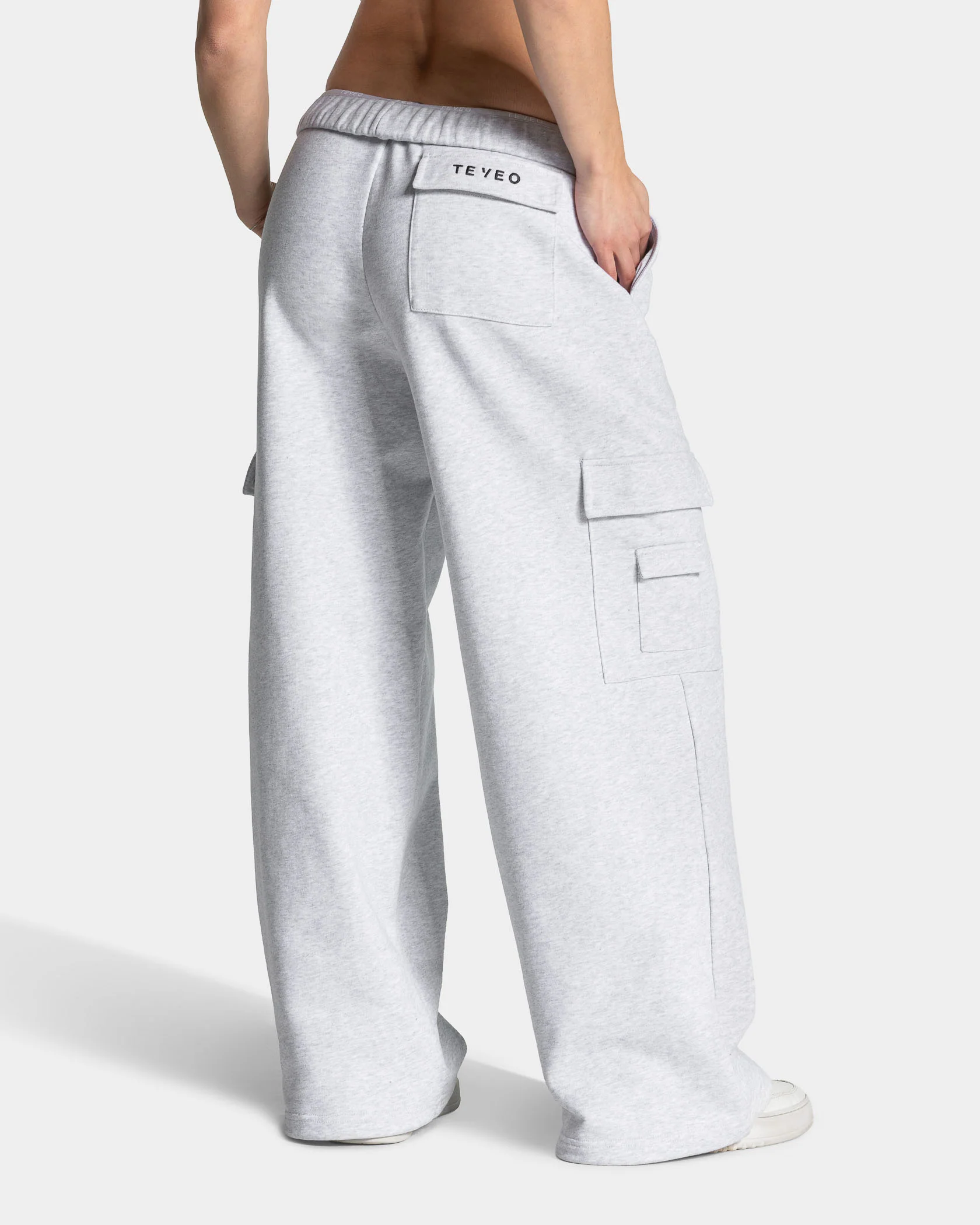 Lift Wide Leg Cargo Jogger Women "Weiß Meliert" - Image 2