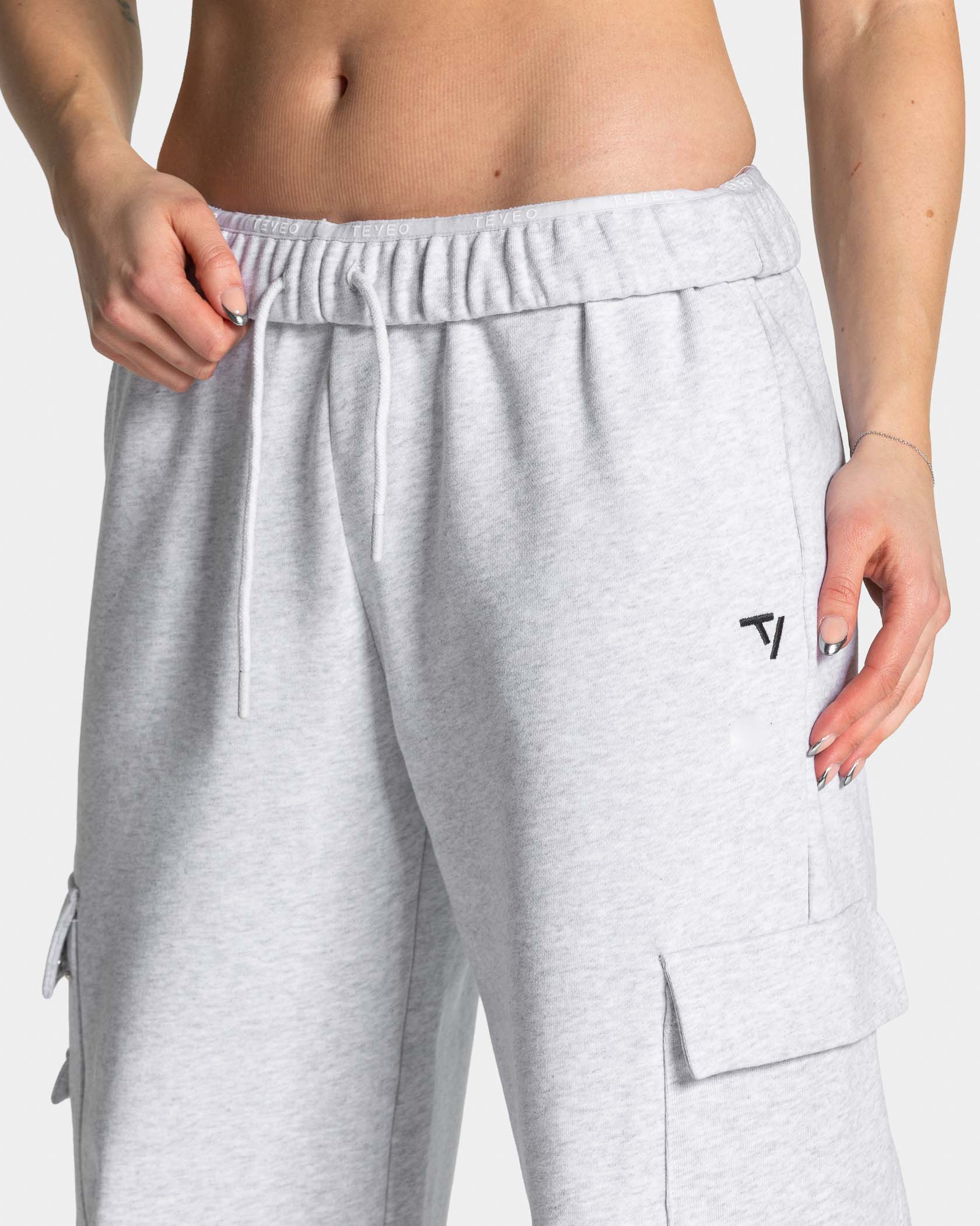 Lift Wide Leg Cargo Jogger Women "Weiß Meliert" - Image 4