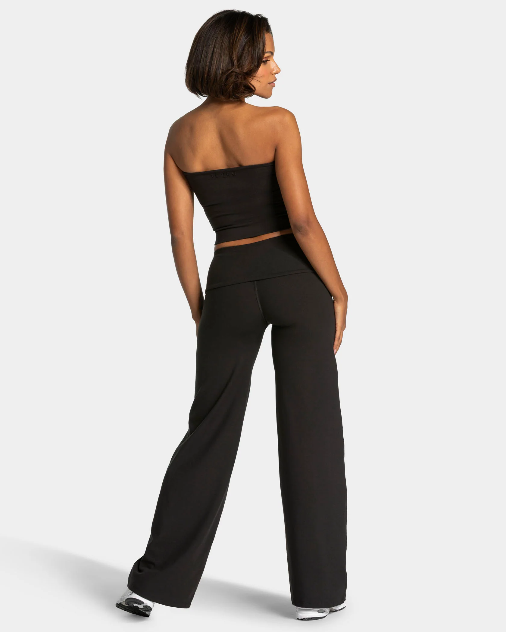 Mellow Fold Over Straight Leg Pants Regular "Schwarz" - Image 5