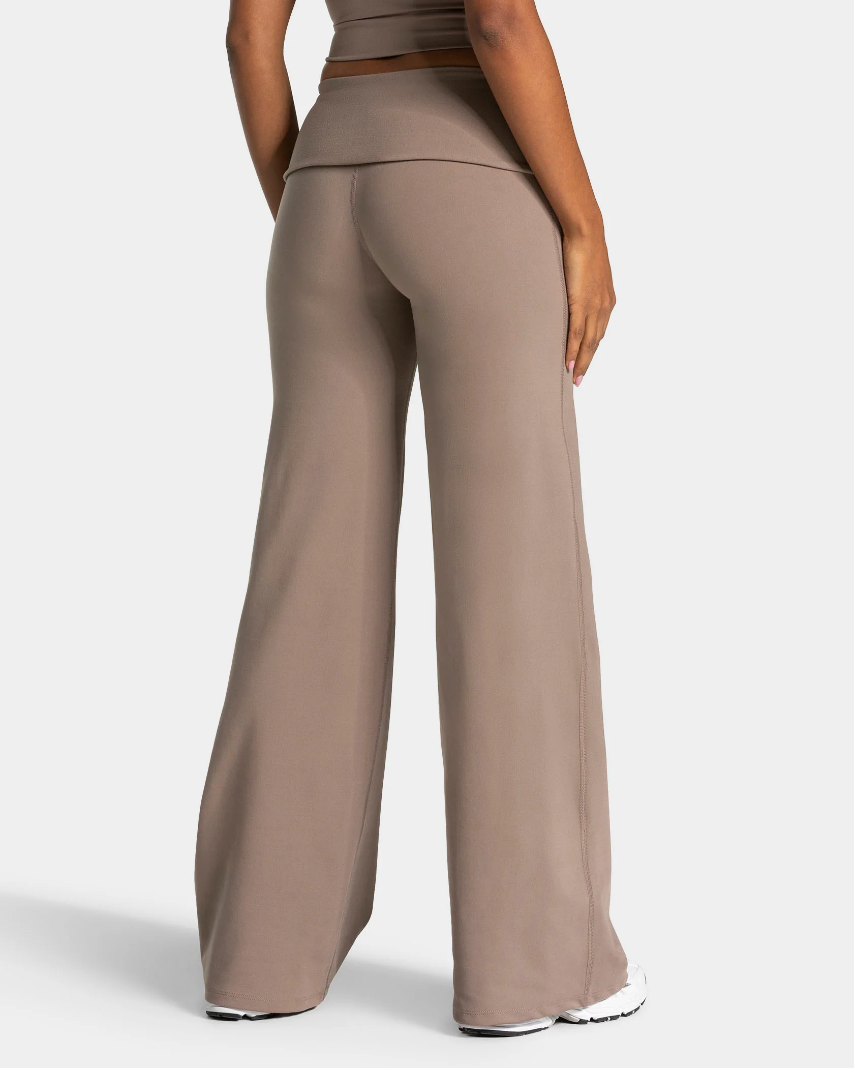 Mellow Fold Over Straight Leg Pants Tall "Mokka" - Image 3