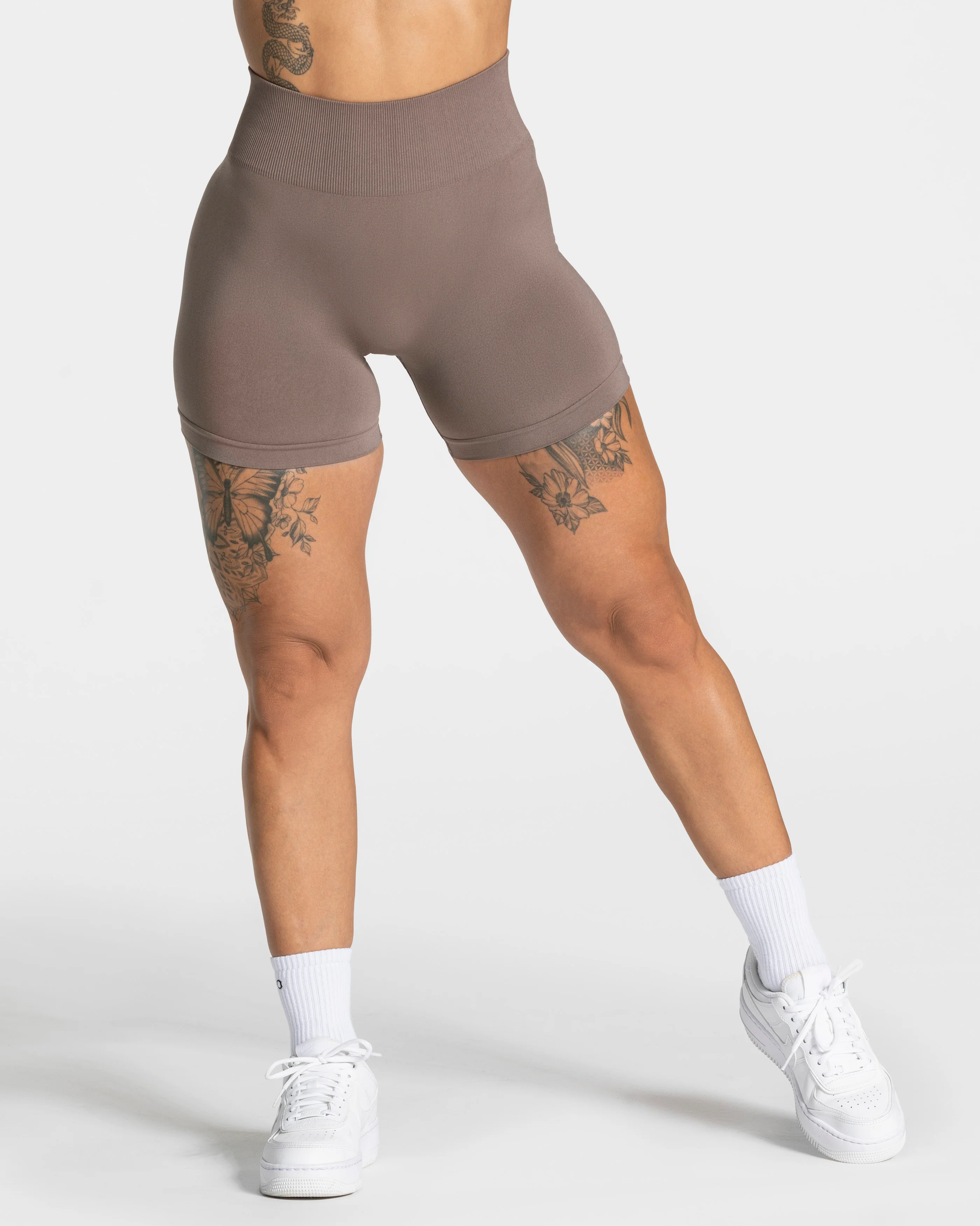 Pure Covert Scrunch Shorts "Mokka" - Image 2