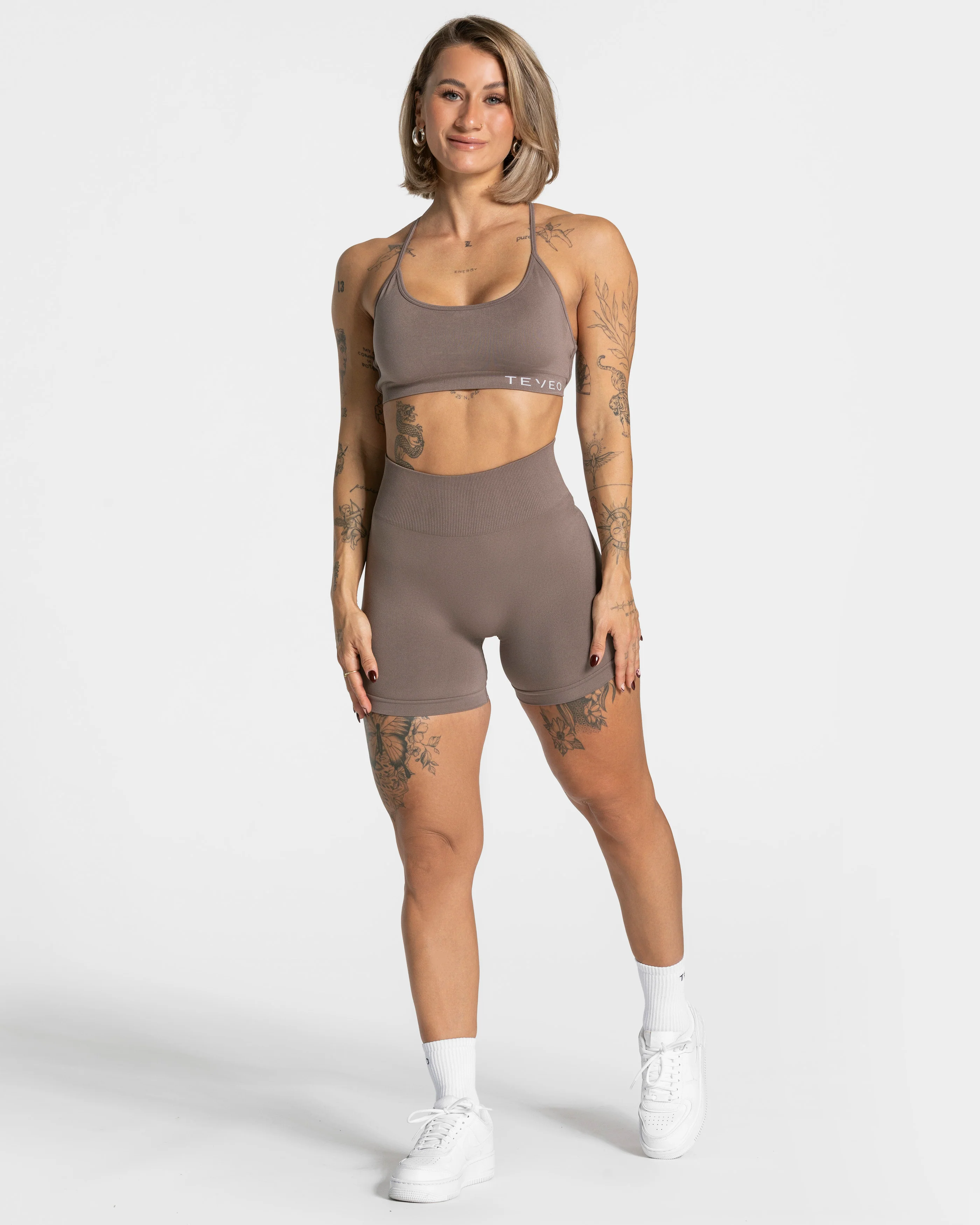 Pure Covert Scrunch Shorts "Mokka" - Image 5