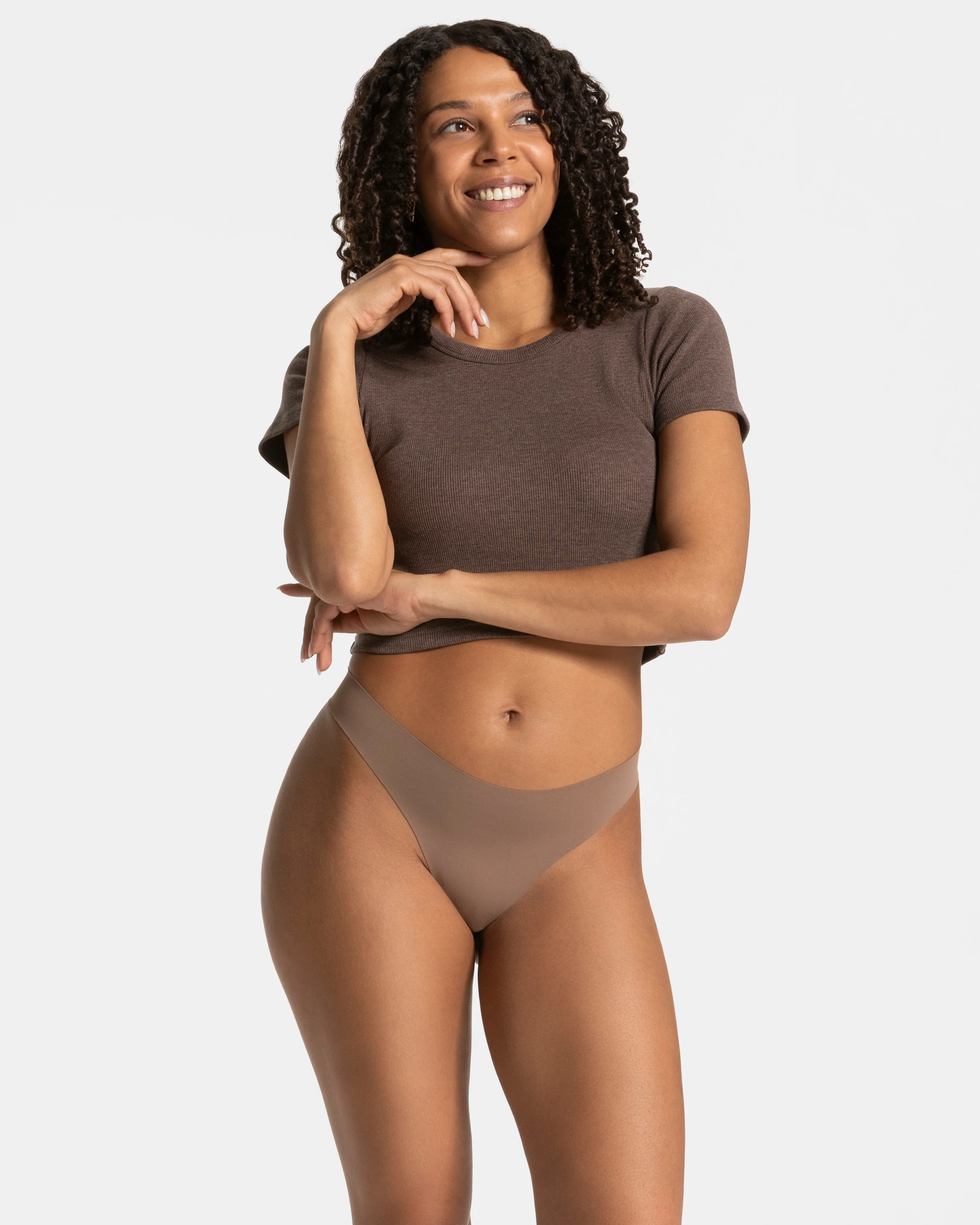 Seamless Padded Tanga (2er-Pack) "Kakao" - Image 3